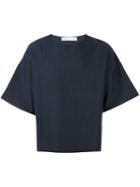 Société Anonyme Boxy T-shirt, Adult Unisex, Blue, Wool