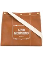 Love Moschino Printed Logo Tote - Brown