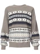 Maison Margiela - Geometric Knit Sweater - Men - Cotton/wool - M, Grey, Cotton/wool