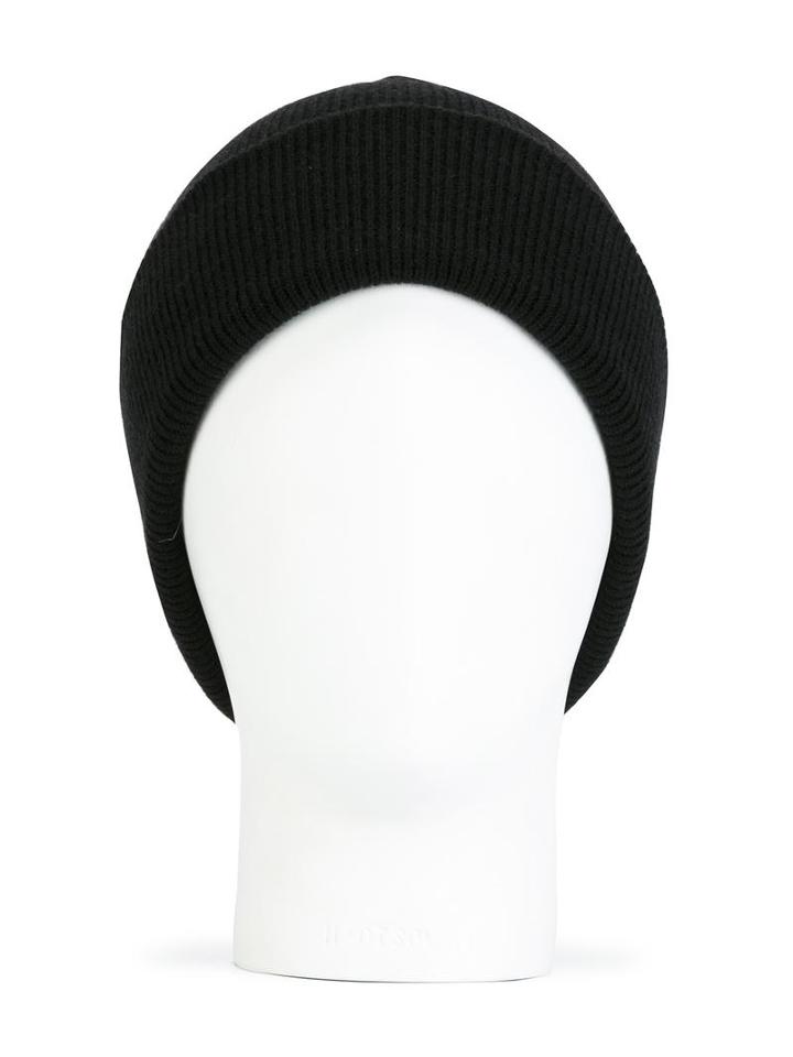 Dsquared2 Classic Ribbed Beanie, Men's, Black, Wool