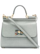 Dolce & Gabbana Jewelled Sicily Bag - Grey