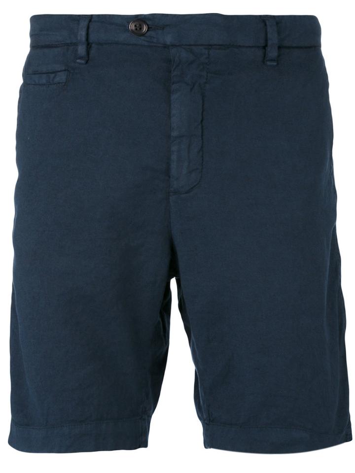 Perfection - Classic Deck Shorts - Men - Linen/flax/cotton/rubber - 54, Blue, Linen/flax/cotton/rubber