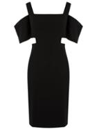 Reinaldo Lourenço Slim Fit Dress, Women's, Size: 36, Black, Polyester