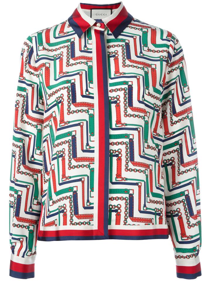 Gucci Chain Print Pyjama Shirt - White