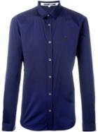 Mcq Alexander Mcqueen Harness Shirt, Men's, Size: 48, Blue, Cotton/polyamide/spandex/elastane
