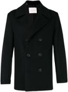 Mackintosh Short Double Breasted Coat - Black