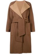 Issey Miyake Wrap Coat - Brown