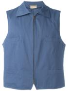 Romeo Gigli Vintage Zip Front Waistcoat - Blue