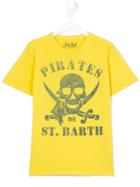 Mc2 Saint Barth Kids - Teen Pirates Print T-shirt - Kids - Cotton - 16 Yrs, Yellow/orange