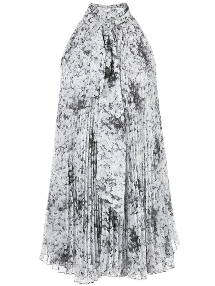 Adam Lippes Floral Pleated Blouse - White