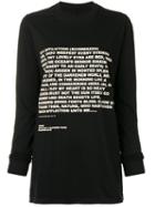 Rick Owens Drkshdw Slogan Print T-shirt - Black