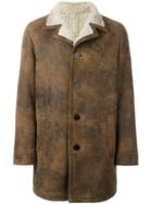 Neil Barrett Shearling Coat, Men's, Size: Large, Brown, Lamb Skin/lamb Fur