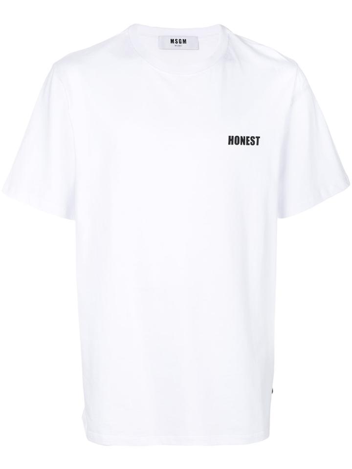 Msgm Honest Short Sleeve T-shirt - Unavailable
