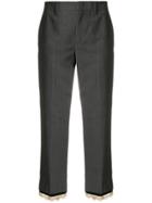 Prada Embellished Hems Trousers - Grey