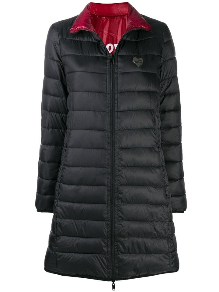 Love Moschino Zipped Padded Coat - Black