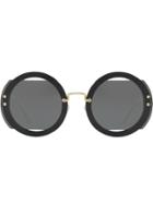 Miu Miu Eyewear Circle Sunglasses - Black