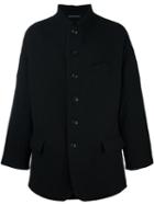 Yohji Yamamoto Oversized Shirt Jacket, Men's, Size: 4, Black, Polyester/cupro/wool