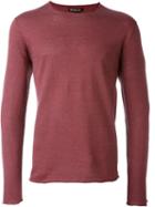 Michael Kors Crew Neck Jumper, Men's, Size: Large, Pink/purple, Cotton/linen/flax