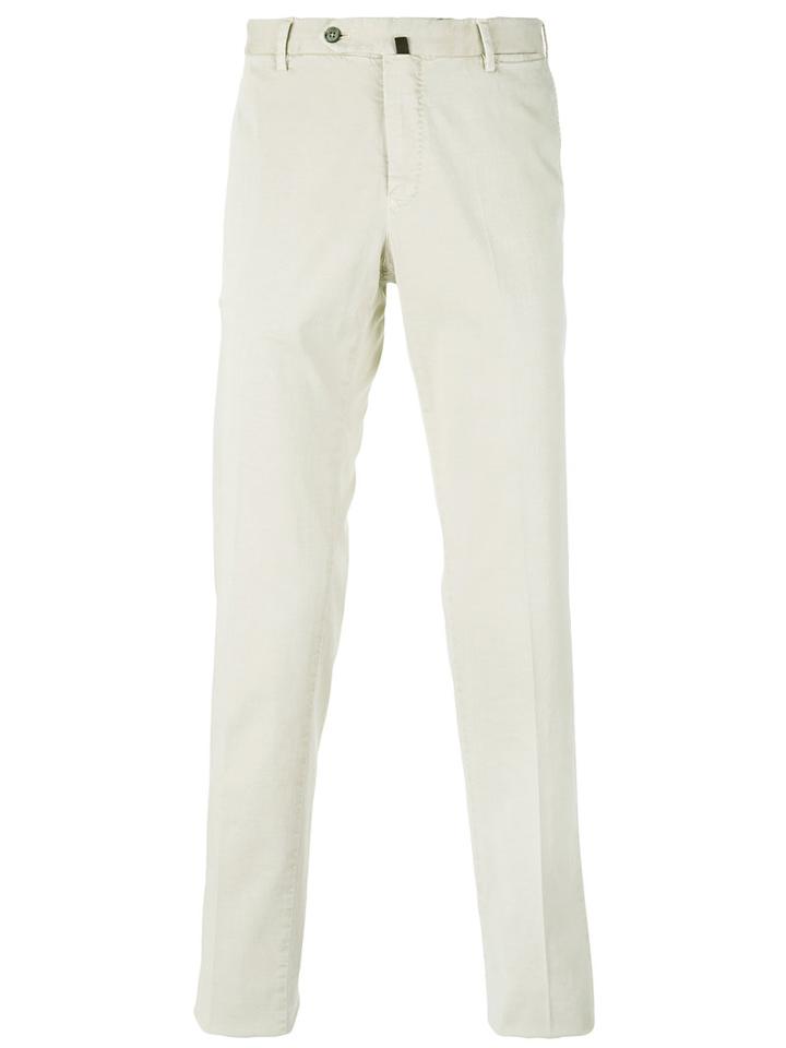 Pt01 - Slim-fit Trousers - Men - Silk/cotton/spandex/elastane - 54, Nude/neutrals, Silk/cotton/spandex/elastane