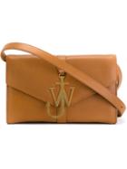 J.w. Anderson Logo Plaque Shoulder Bag, Women's, Nude/neutrals, Calf Leather