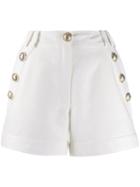 Balmain Button-embellished Tailored Shorts - White