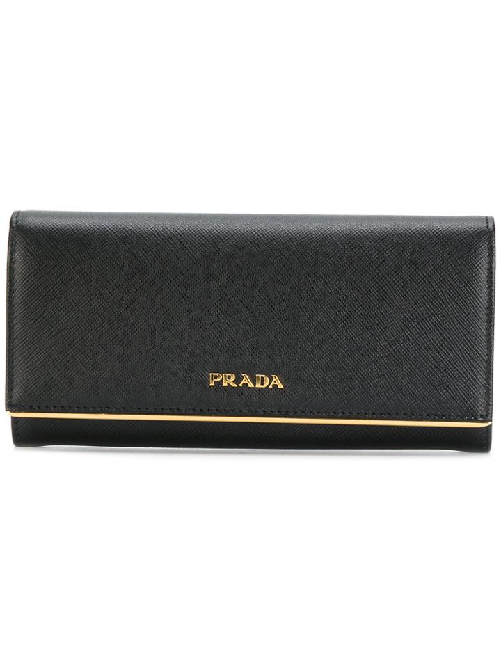 Prada Classic Continental Wallet - Black
