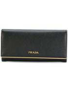 Prada Classic Continental Wallet - Black