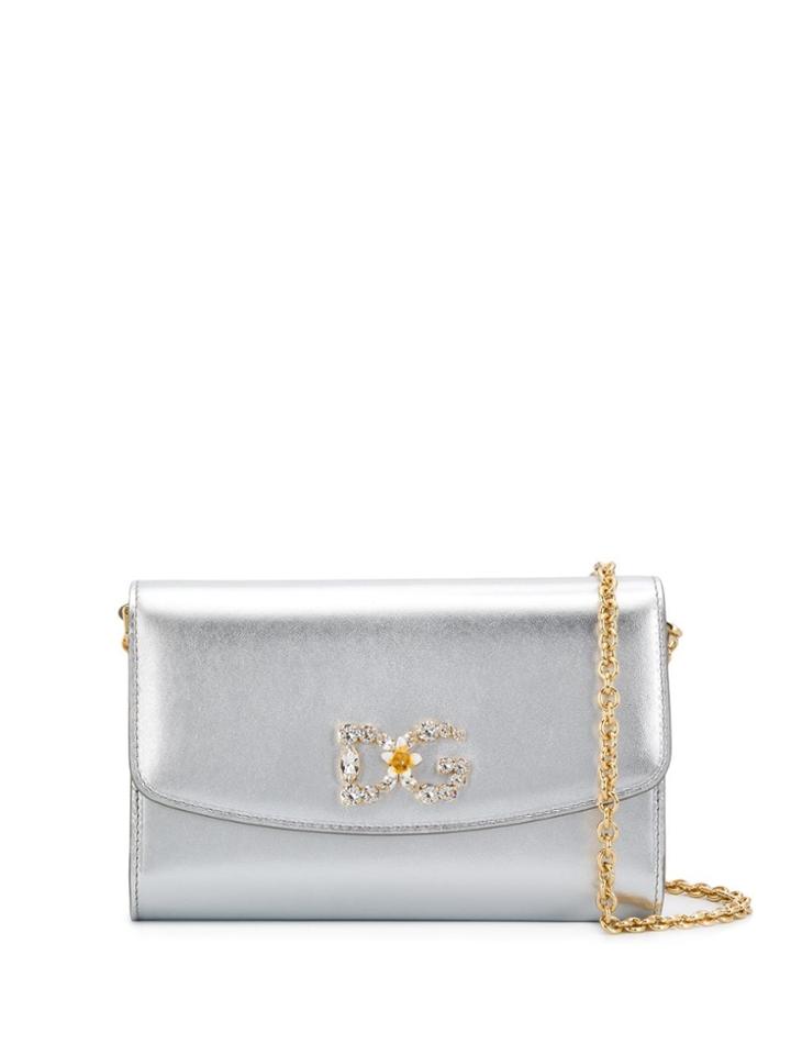 Dolce & Gabbana Dg Microbag Crossbody Bag - Silver