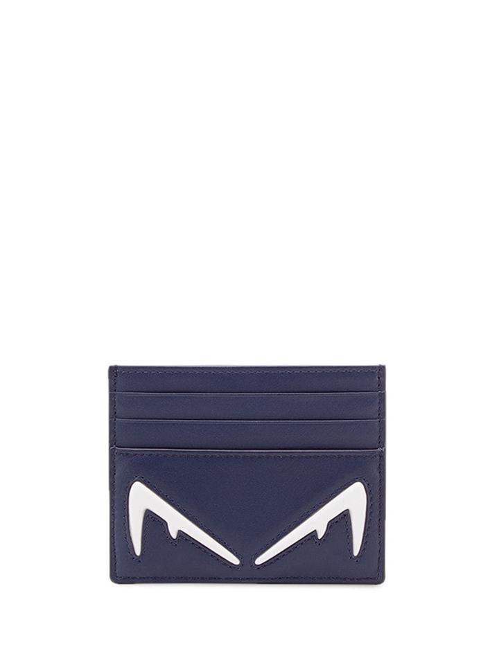 Fendi Diabolic Eyes Motif Cardholder - Blue