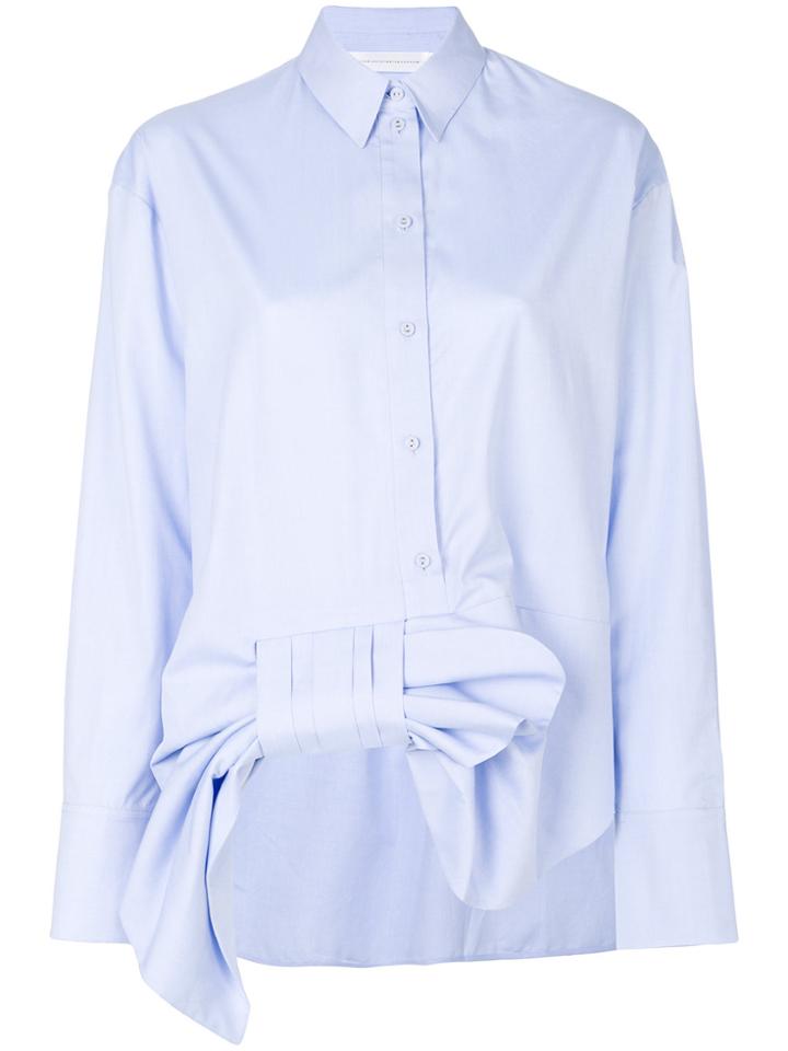 Victoria Victoria Beckham Asymmetric Bow Shirt - Blue