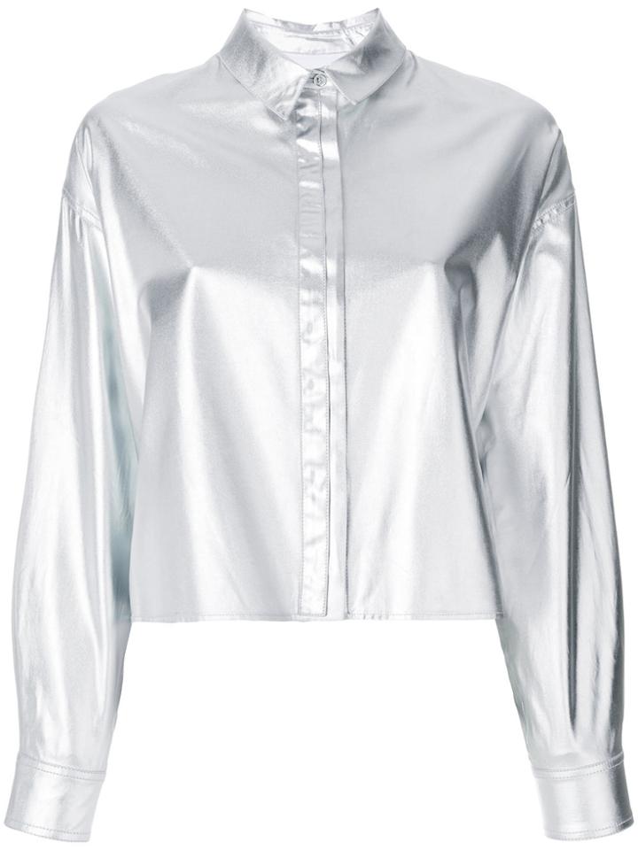 Paco Rabanne Cropped Shirt - Grey
