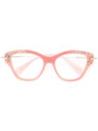 Miu Miu Eyewear Cat Eye Glasses, Pink/purple, Acetate/metal