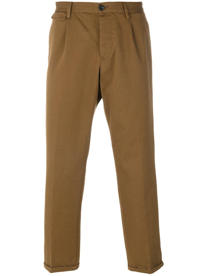 Pt01 Classic Chino Trousers - Brown