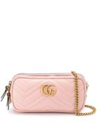Gucci Gg Marmont Mini Chain Bag - Pink