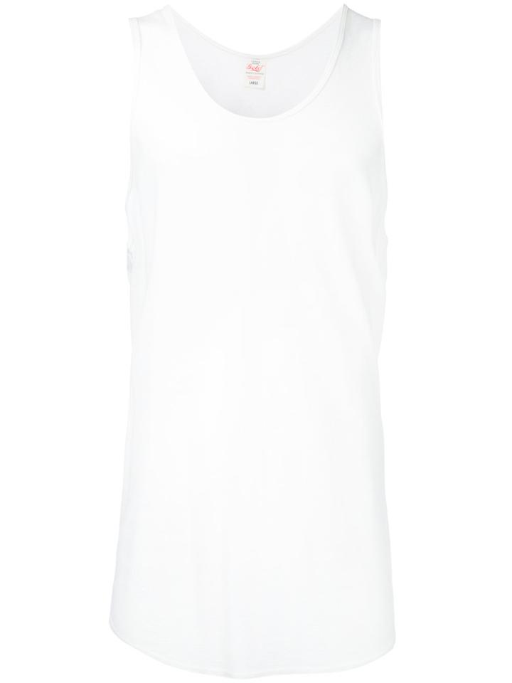 Gold / Toyo Enterprise Thermal Longline Tank Top - White