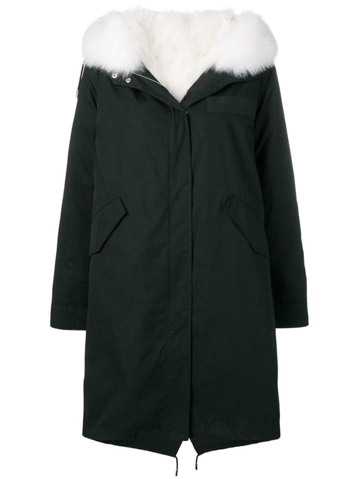 Yves Salomon Army Fox Fur Parka - Black