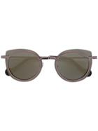 Moncler Eyewear Round Frame Cat Eye Sunglasses - Brown