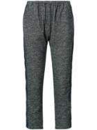Engineered Garments Elasticated Waist Cropped Trousers, Women's, Size: 3, Grey, Cotton/wool/polyester