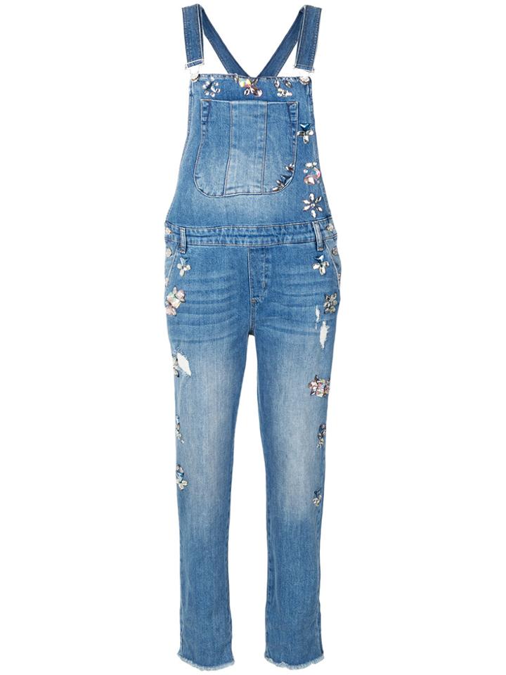 Liu Jo Embellished Dungarees - Blue