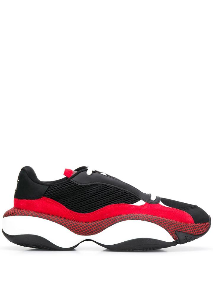 Puma Colour Block Mesh Sneakers - Black
