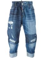 Dsquared2 'big Brother' Jeans, Men's, Size: 46, Blue, Cotton/polyester/calf Leather