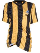 Martine Rose Ruched Stripe Football T-shirt - Yellow