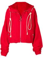 Liska Fur Hooded Jacket - Red