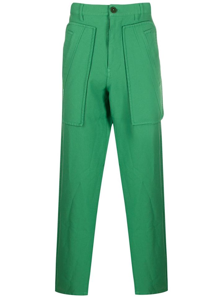 Comme Des Garçons Shirt Wide-leg Cargo Trousers - Green