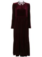 Vivetta - Pleated Evening Dress - Women - Polyester/spandex/elastane - 38, Red, Polyester/spandex/elastane