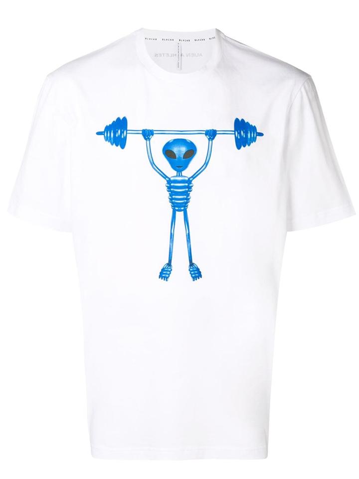 Blackbarrett Weightlifting Alien T-shirt - White