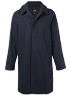 A.p.c. Single-breasted Fitted Coat - Blue