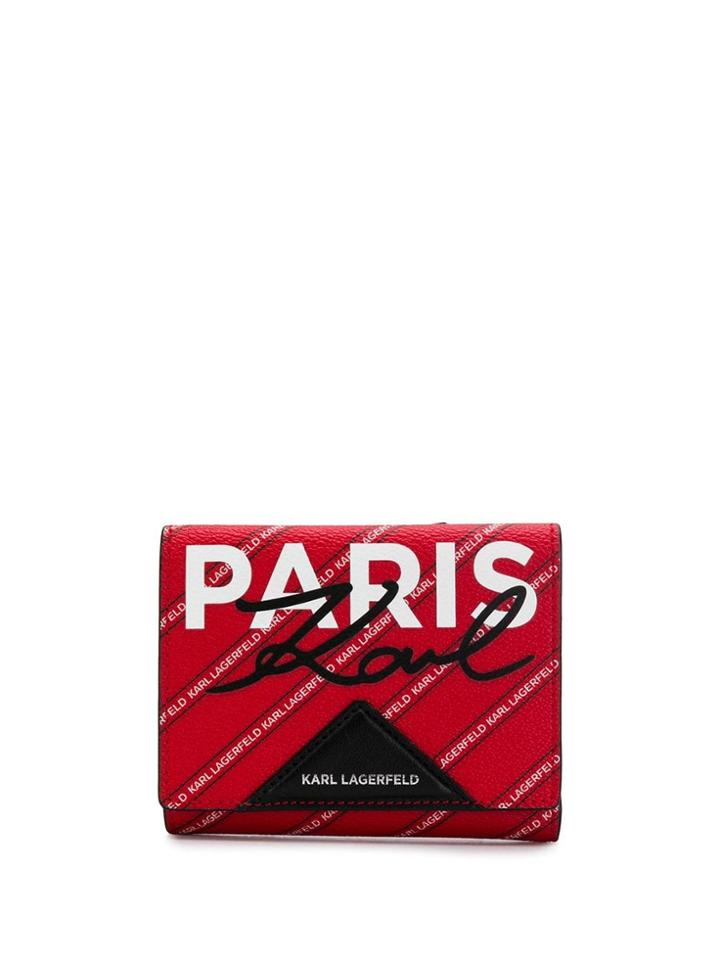 Karl Lagerfeld Paris Logo Wallet - Red