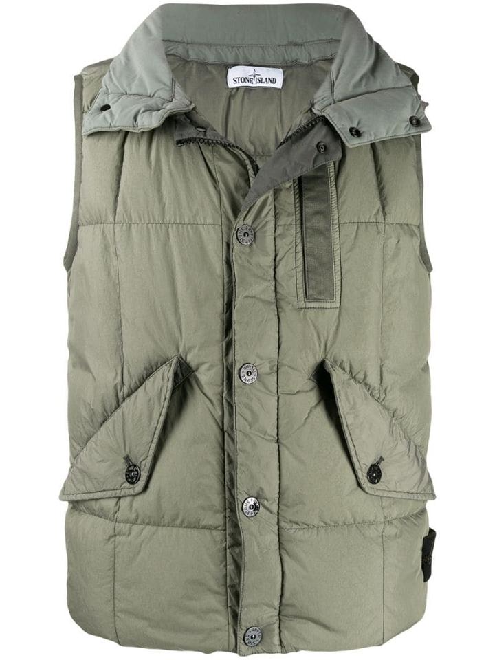 Stone Island Padded Gilet Jacket - Green