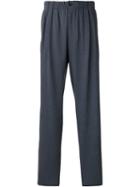 Giorgio Armani Striped Drop-crotch Trousers, Men's, Size: 48, Blue, Cotton/virgin Wool/spandex/elastane